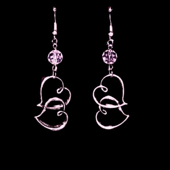 Heart To Heart Crystal Earrings - Picture 2 of 2
